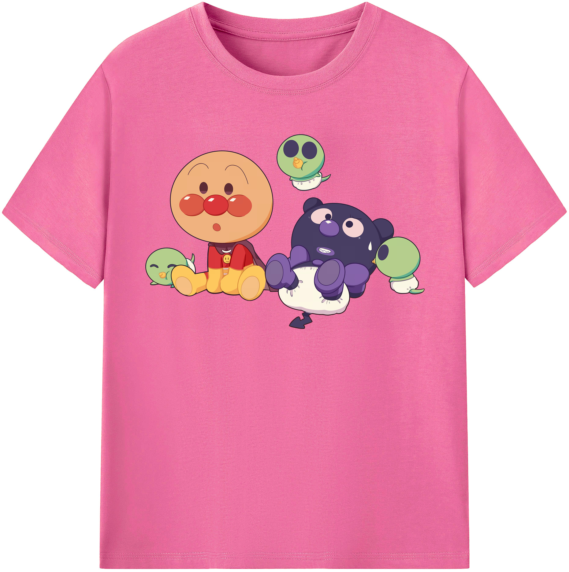 （画像用） アンパンマン Anpanman レディースカジュアルプリントTシャツ（綿100％）